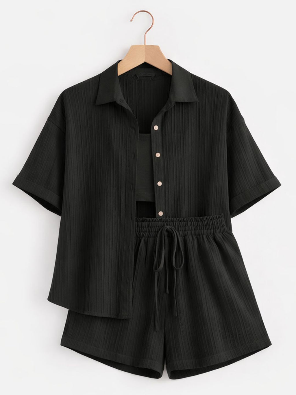 Noir Black Casual Co-ord Set