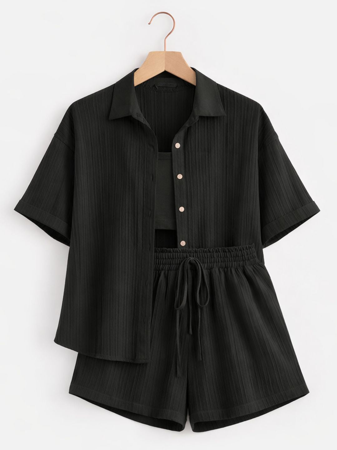 Noir Black Casual Co-ord Set