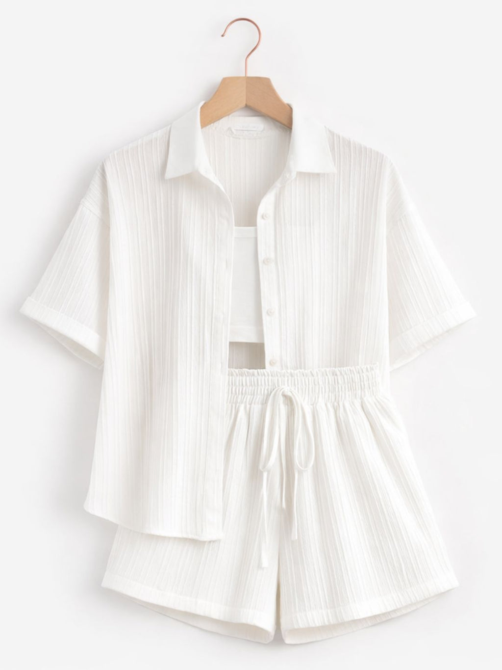 Vanilla White Casual Co-ord Set